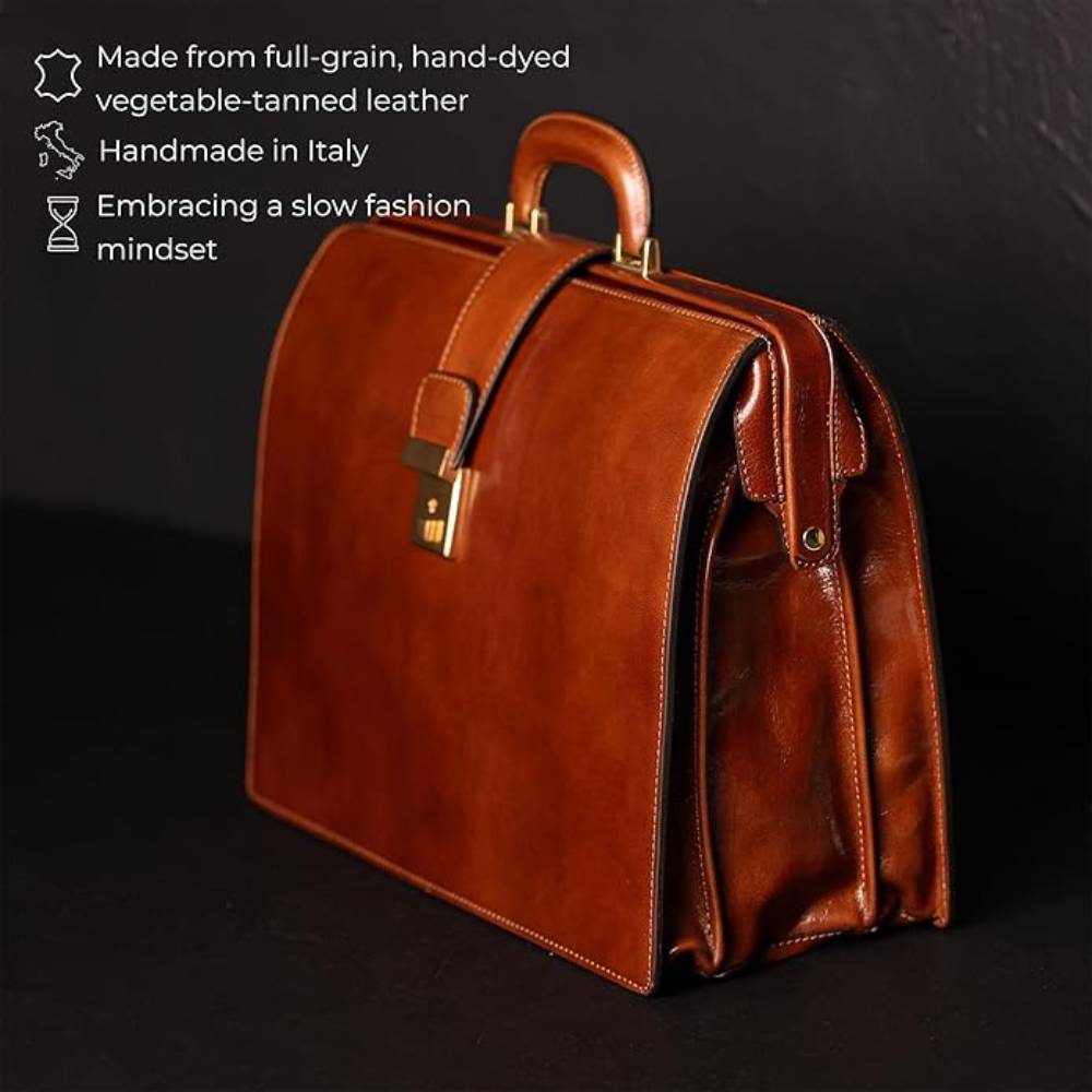Leather Lawyer Briefcase: image 3