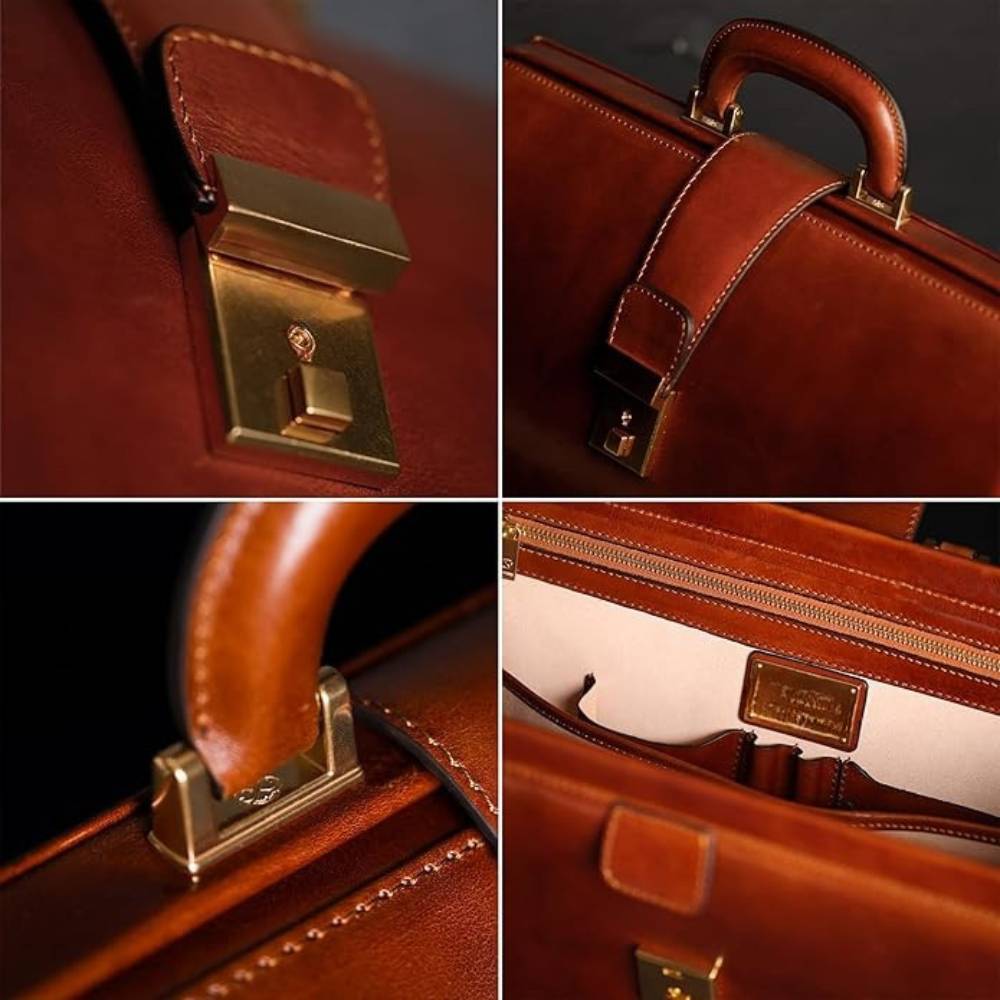 Leather Lawyer Briefcase: image 6